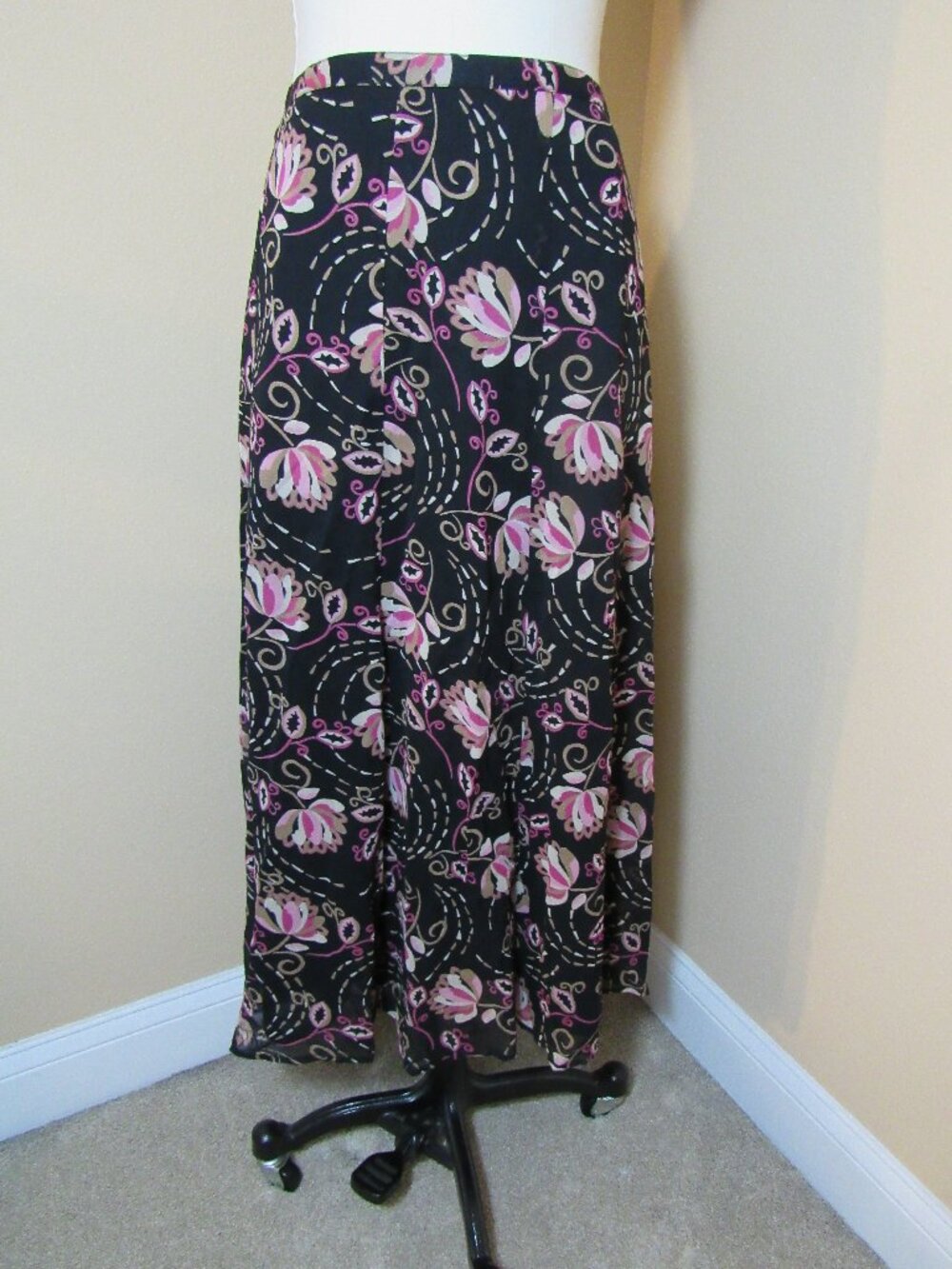 NWT JM Collection Lined Floral Venus Swirl Modern Graphic Skirt Size 18W